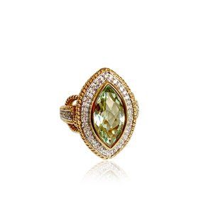 Green Amethyst Marquise-Cut Antique Finish Diamond